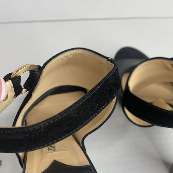 Jimmy Choo black suede leather studded clog heels - Picture 6 of 10